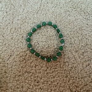Green Clover Beaded Bracelet